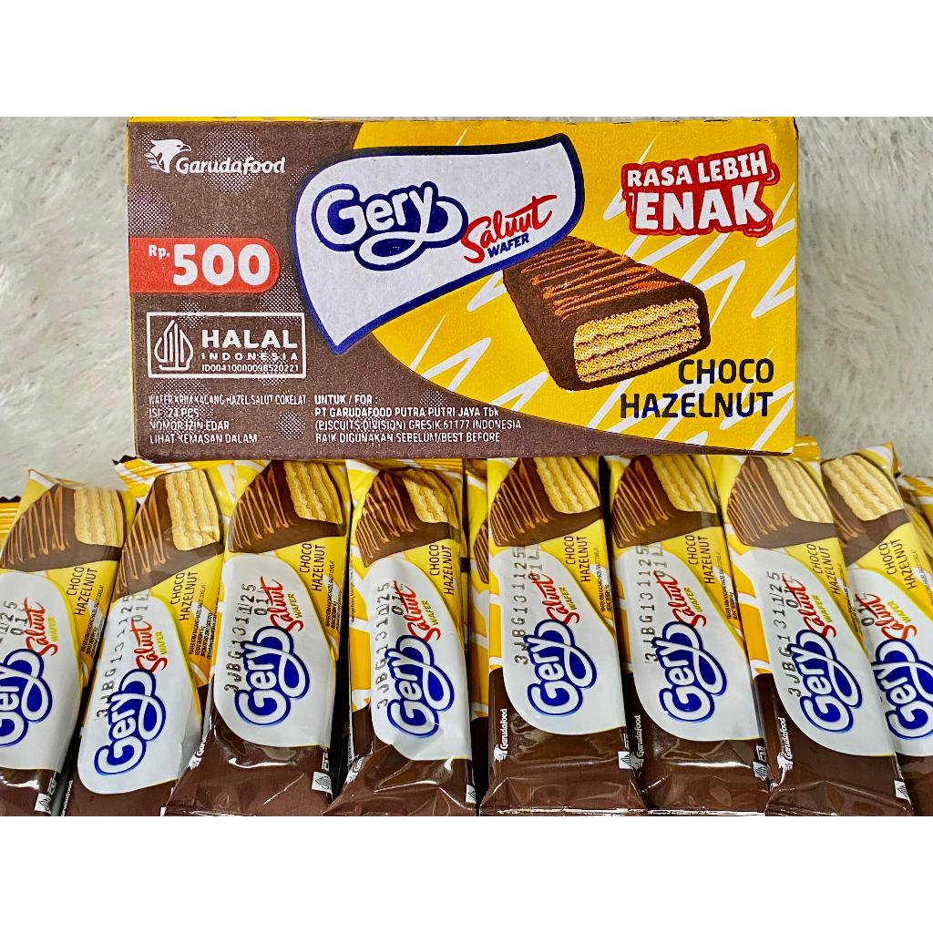 

GERY SALUUT WAFER CHOCOLATE DAN CHOCO HAZELNUT