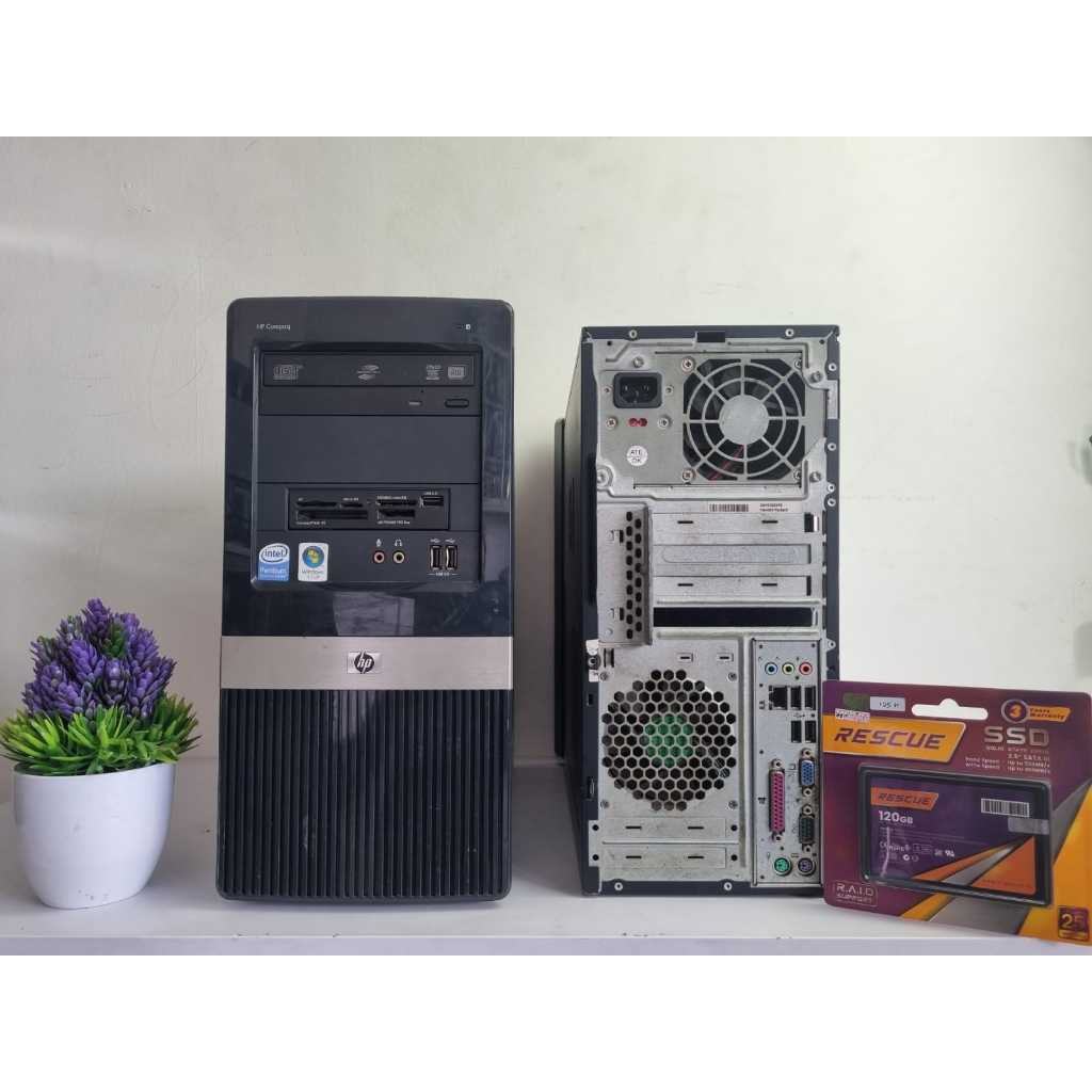 PC Branded Builtup HP Lenovo dll Core2duo - RAM 4GB DDR2 - SSD New VGen 120GB