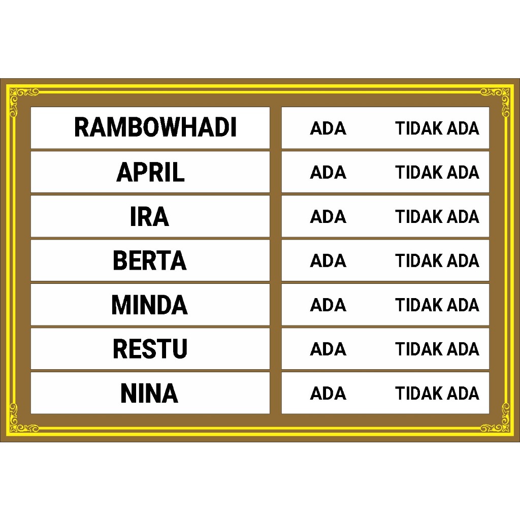 

Akrilik Papan Nama Custom PLN
