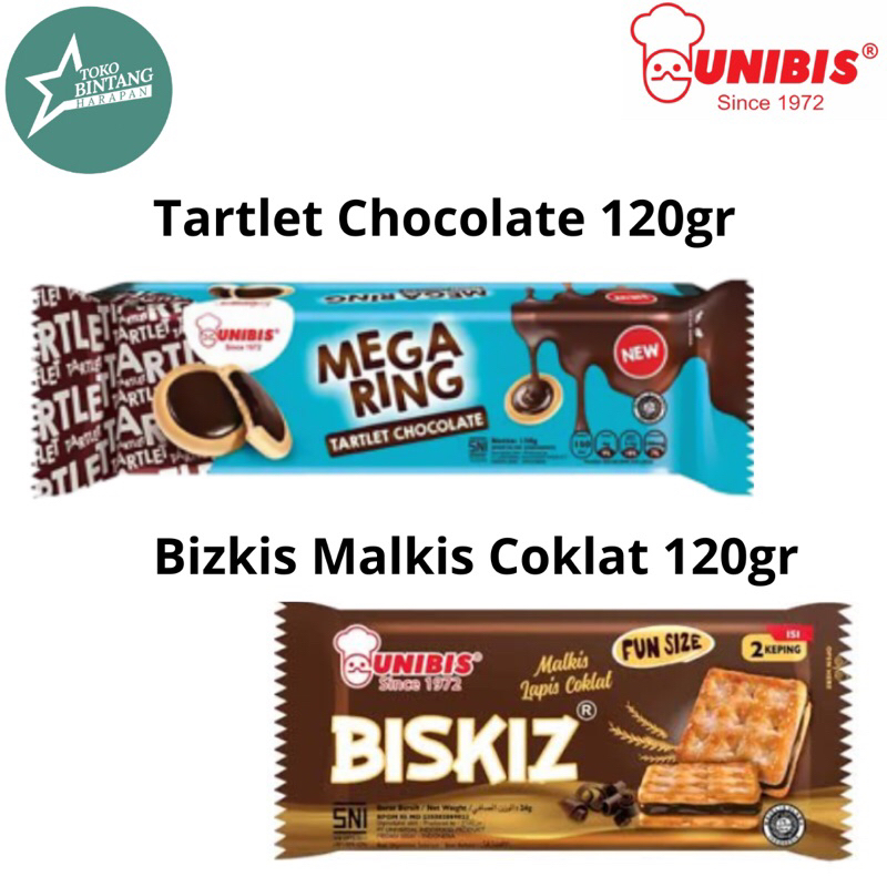 

Biskuit Unibis / Mega Ring Tartlet Chocolate/ Bizkis Malkis Coklat 120gr