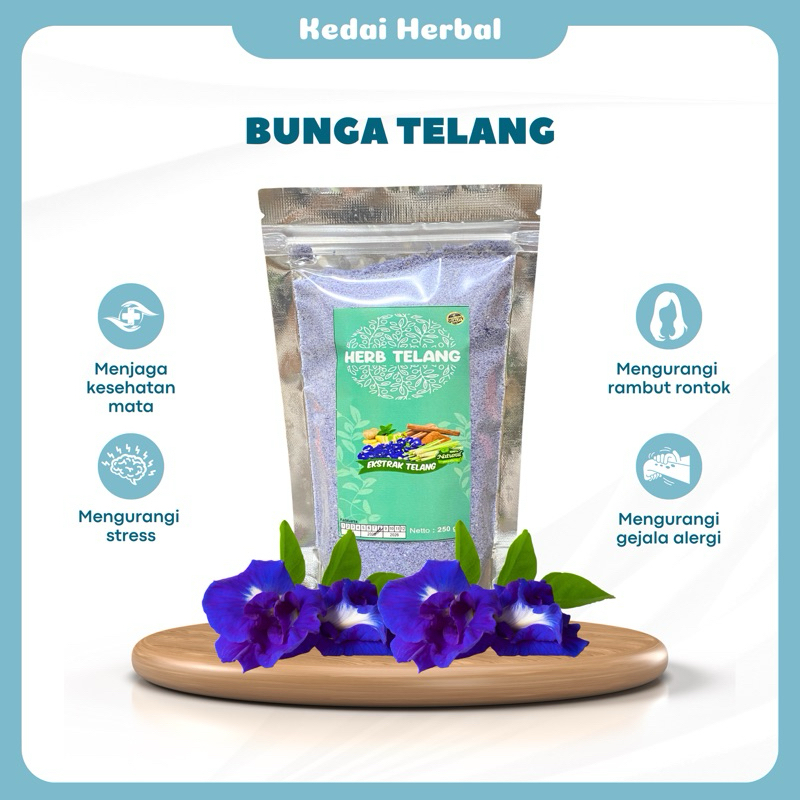 

Ekstrak Bunga Telang kemasan 250gr
