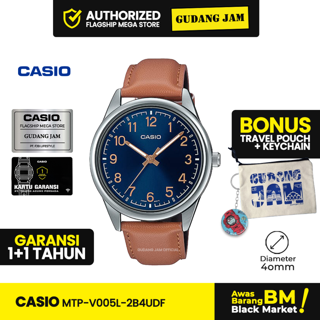 Jam Tangan Casio General MTP-V005L MTP V005L MTPV005L Series