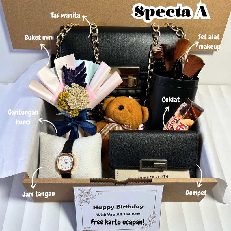 

KADO CEWEK ULANG TAHUN KADO TAS WANITA HAMPERS ISI DOMPET JAM TANGAN COKLAT HAMPERS GIFT BOX KADO WISUDA ANNIVERSARY VALENTINE