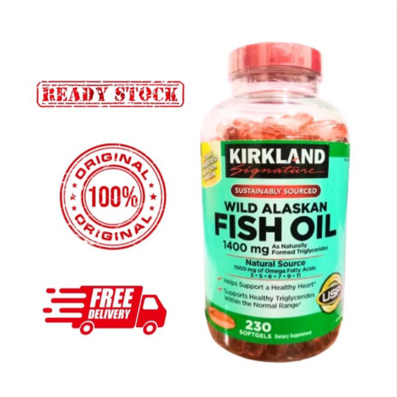 Kirkland Wild Alaskan Fish Oil 1400mg 230 Softgels