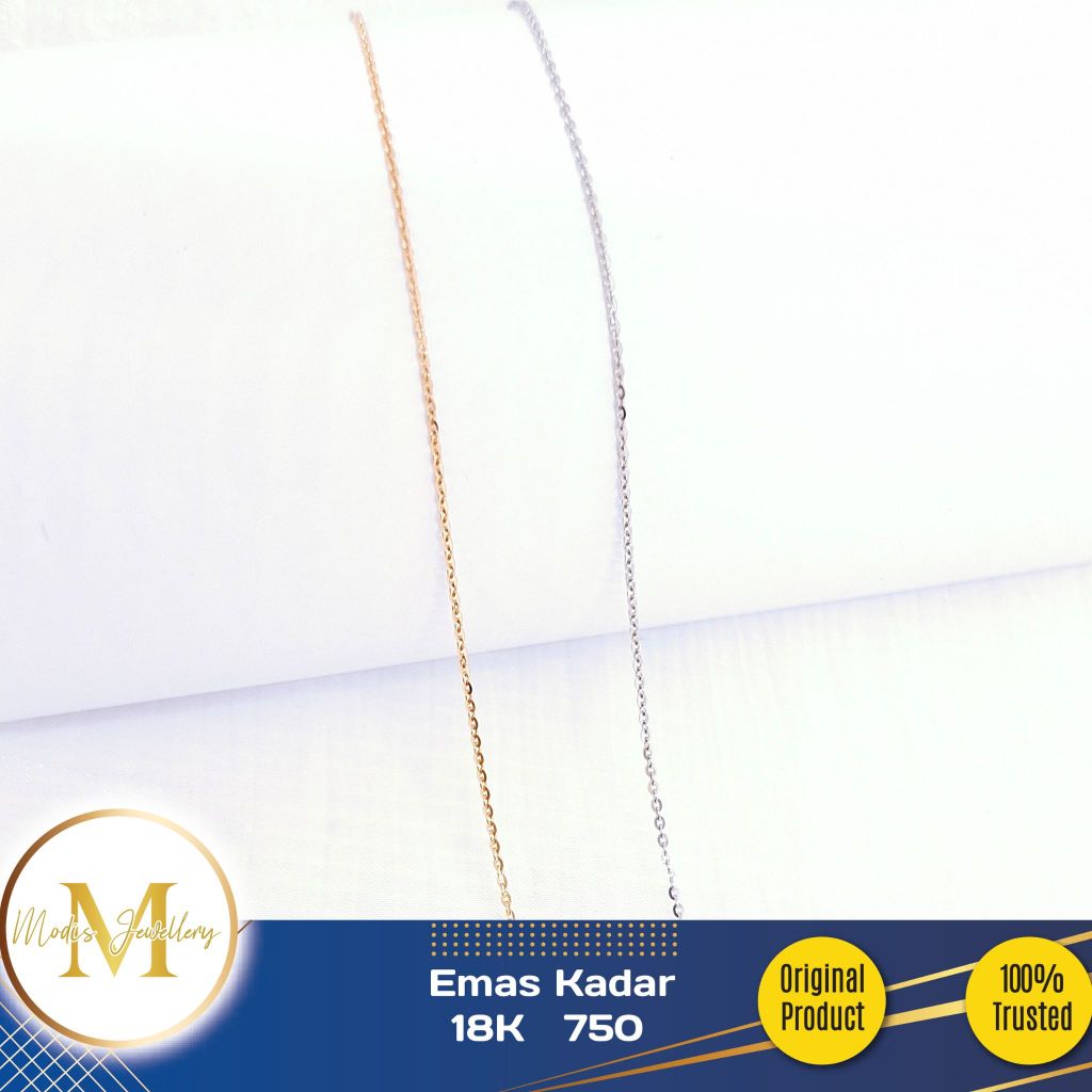 MODIS JEWELLERY - Kalung Bayi Nori Putih Rosegold - Emas 17k 750