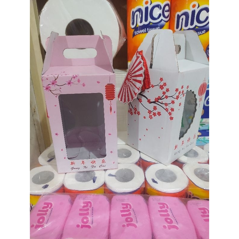 

box hampers Imlek buat toples 3 toples 1/4 isi 1 pcs