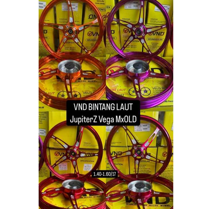 Velg VND Bintang Laut MXLama/JupiterZnew/Jupiter Z1/Jupiter Burung Hantu/Vega ZR/Vega R New Merah/Or