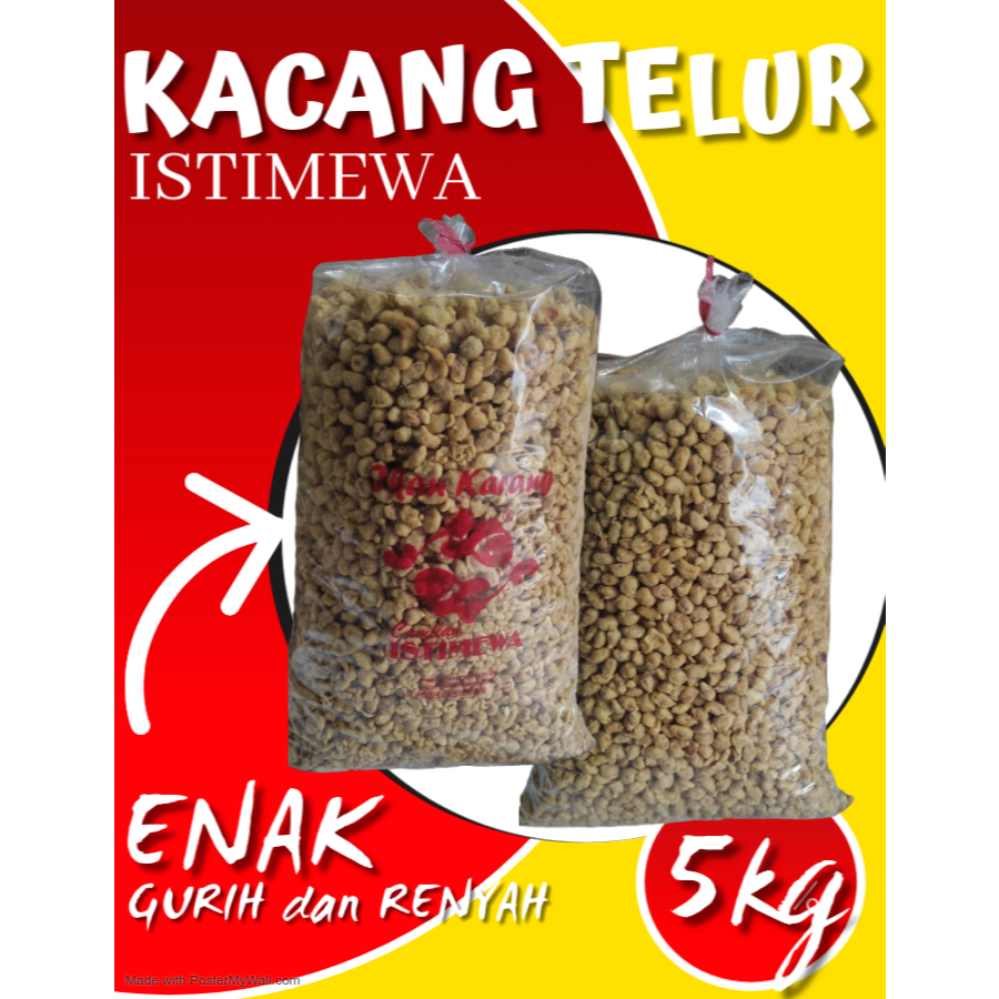 

Kacang telur / kacang peyek ikan kerang GURIH dan RENYAH kemasan 5kg / 1 kg ( JAWA TIMUR )