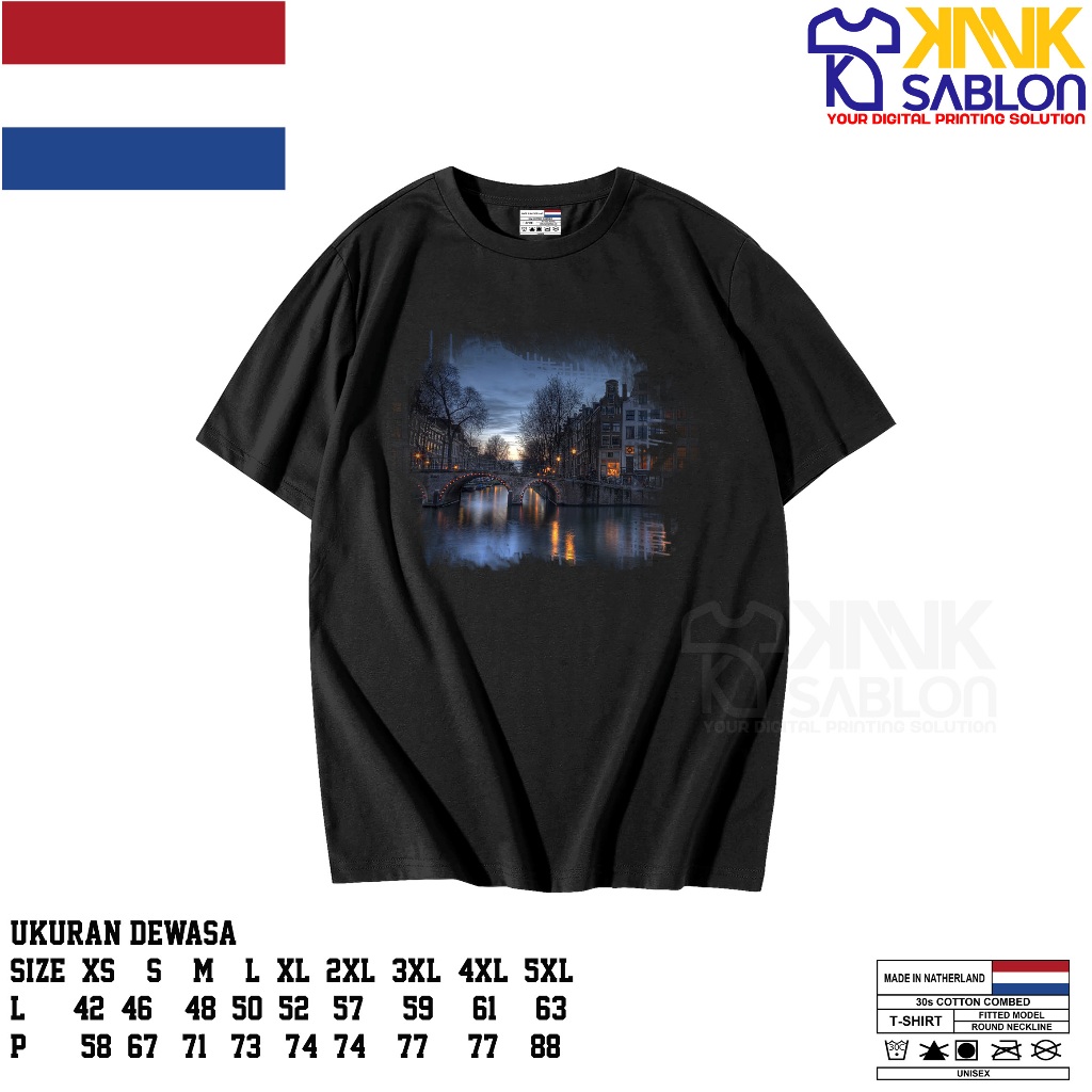 KAOS OLEH OLEH BELANDA AMSTERDAM- Baju Souvenir Oleh-Oleh Belanda Amsterdam Banyak Motif Keren- KAOS