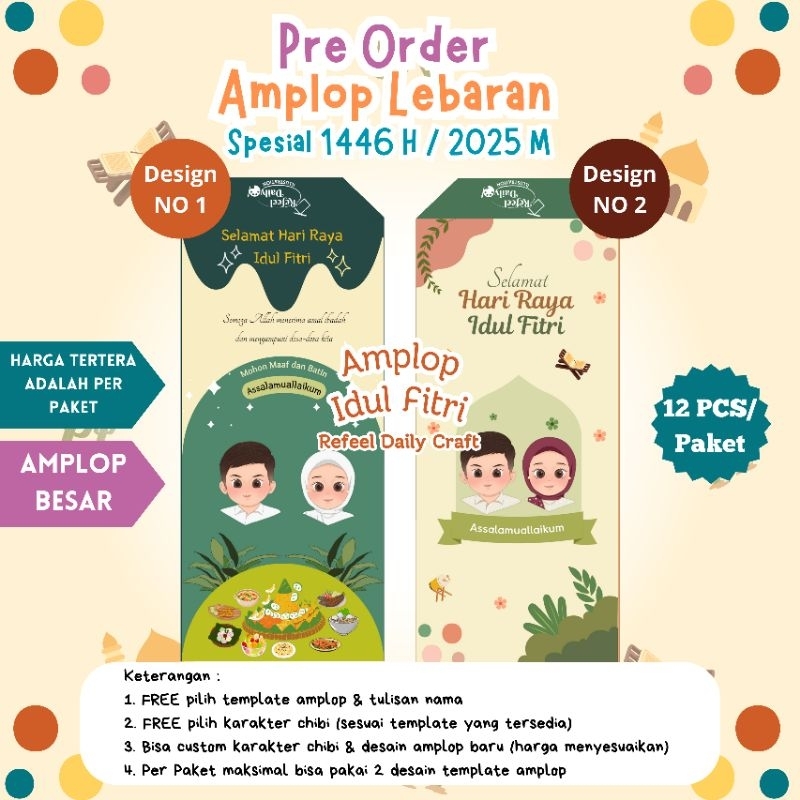 

Pre Order Amplop Lebaran Special 1446 H /2025 M