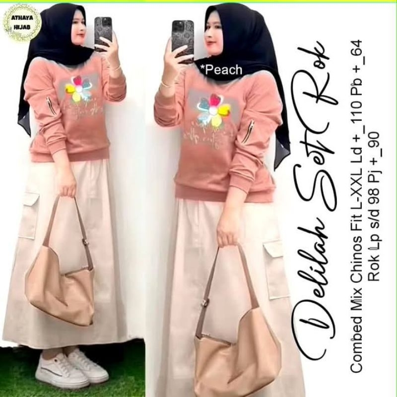 DELILAH SET ROK CARGO // PAKET SET 2 IN 1 ORIGINAL JEVANNI
