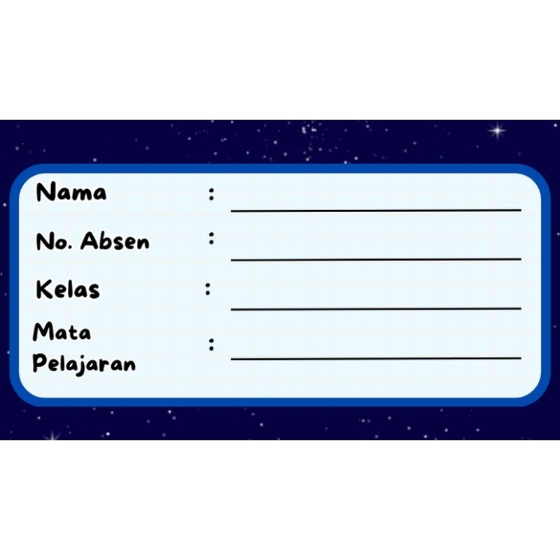 

stiker nama mata pelajaran sekolah (isi 20 pcs)