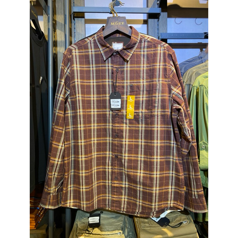 KEMEJA CASUAL LENGAN PANJANG MGEE ORIGINAL | KEMEJA PRIA LENGAN PANJANG MGEE TEXAS CKKR 034 DARK BRO