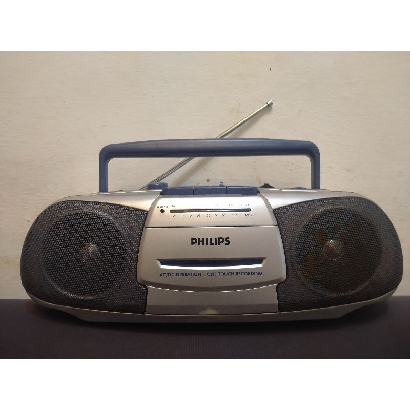 Radio tape Philips mini compo nyala radio saja