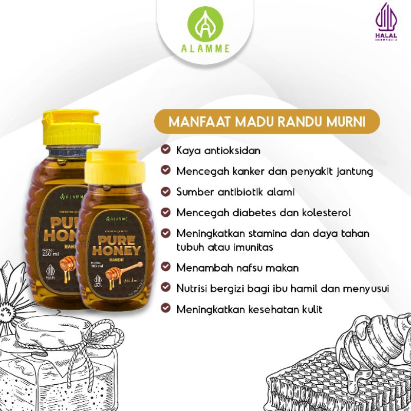 

Madu Randu Murni Premium Paket 2pcs 110 ml & 250 ml