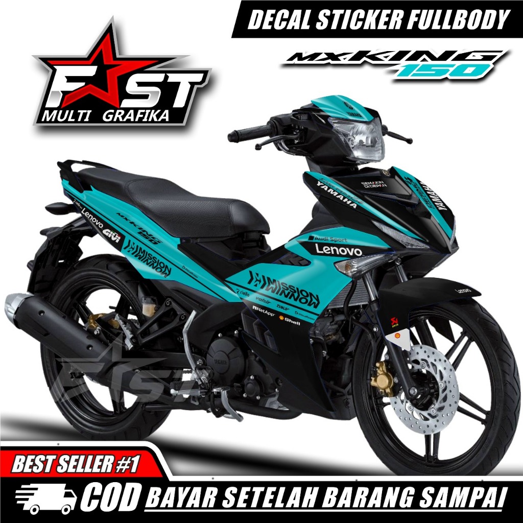 ⭐⭐⭐⭐⭐BISA COD Decal mx king 150 full body ducati striping motor jupiter mx king 150 sticker motor Ya