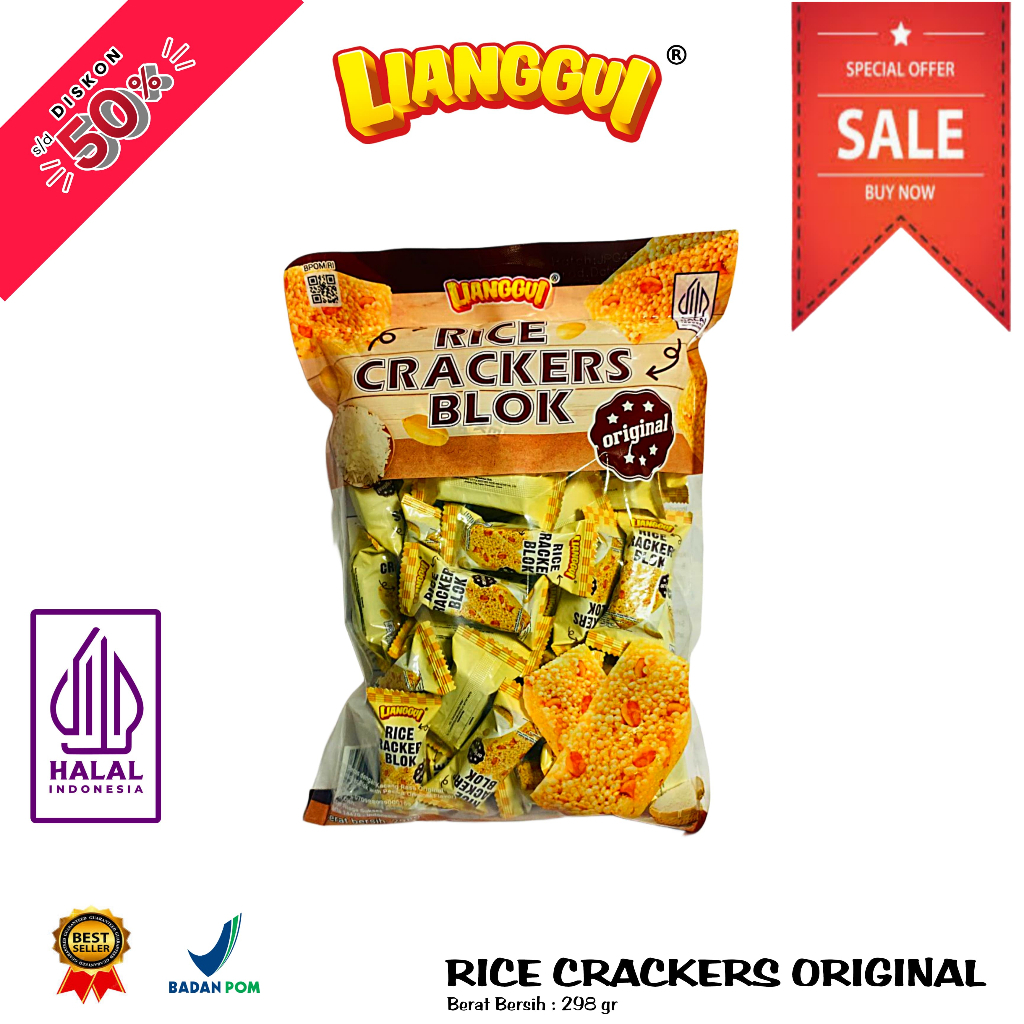 

[ LIANGGUI ] JIPANG BERAS I RICE CRACKERS BLOK I KACANG ORIGINAL | BERAS HITAM | VIRAL