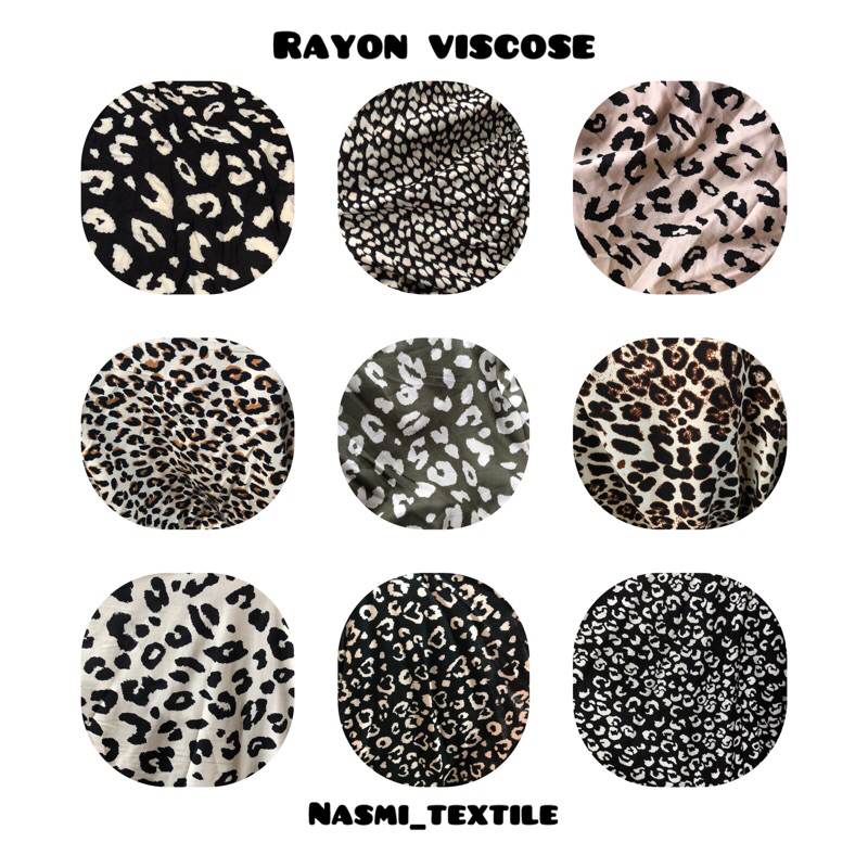 kain katun rayon viscose premium motif macan / Leopard terbaru