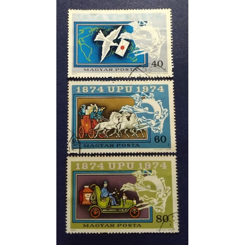 

Prangko Lawas LN Magyar Postage Seri UPU Thn 1874-1974