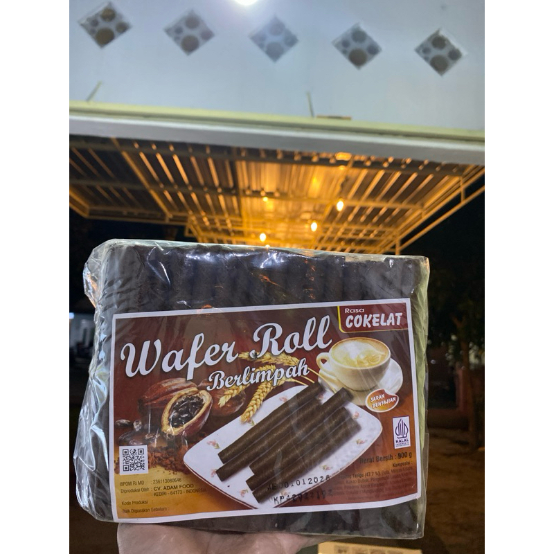 

Wafer Roll Rasa Cokelat Berat 900 Gram