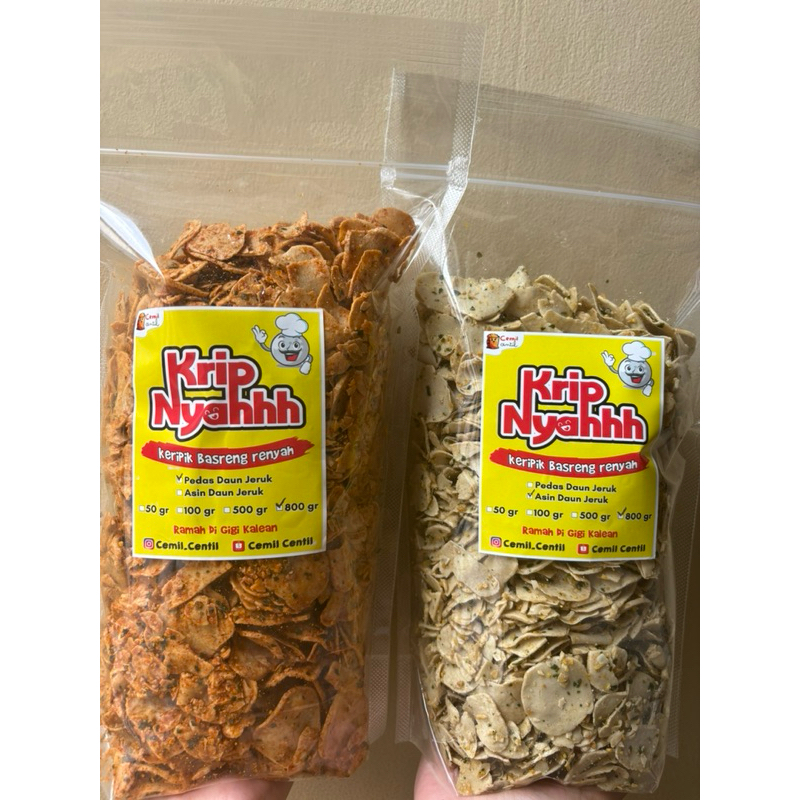 

(7.7 Sale) Cemil Centil Basreng Tipis 800gr Cemilan Pedas Gurih Viral Enak Premium