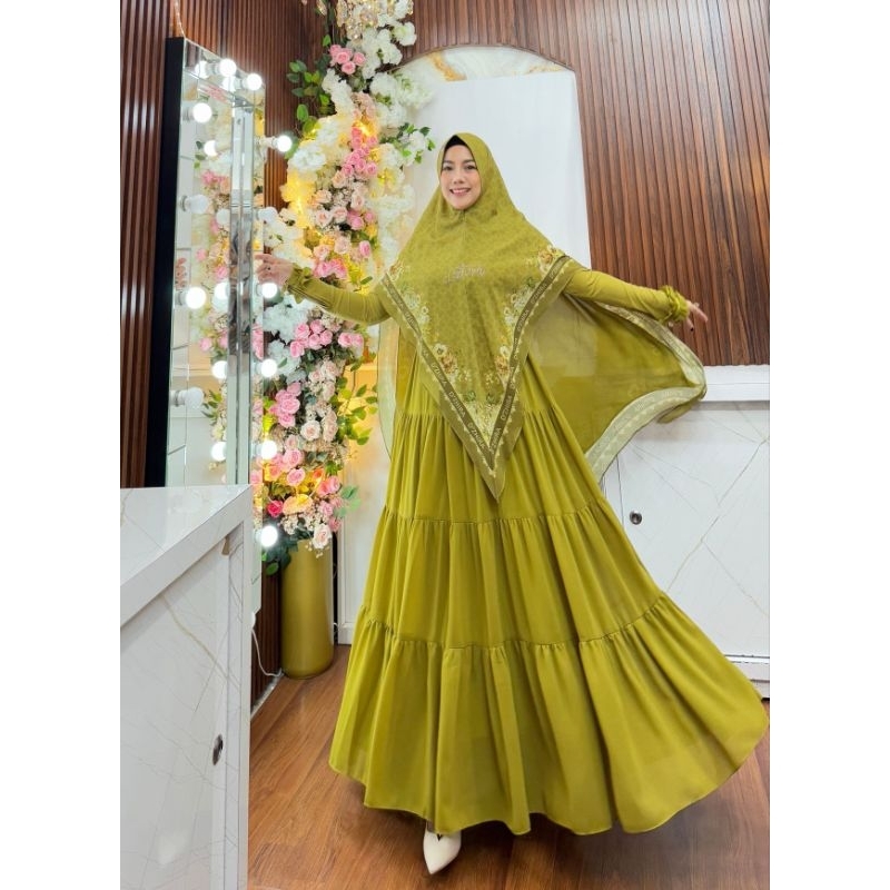 ZASKIA SYARI BY DZHIRA HIJAB GAMIS POLOSAN KHIMAR PRINTING