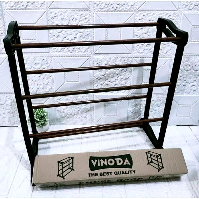 VINODA Rak Sepatu  Besi 4 Susun / Rak Sepatu Serbaguna / Rak Sepatu Sendal