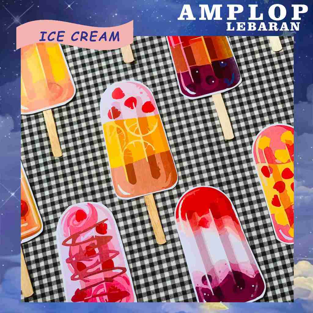

(ICE CREAM) 12 pcs Amplop Lebaran Viral Unik