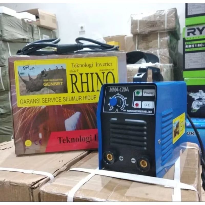 Mesin Las 450 wat Rhino MMA 120A / travo las Rhino 450 wat