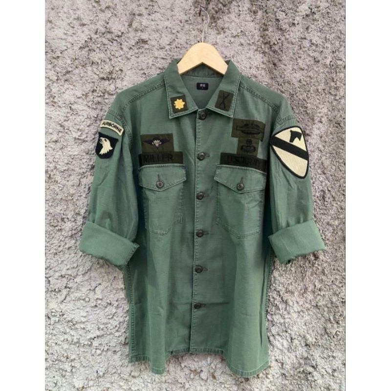 Kemeja Army Uniqlo OG-107