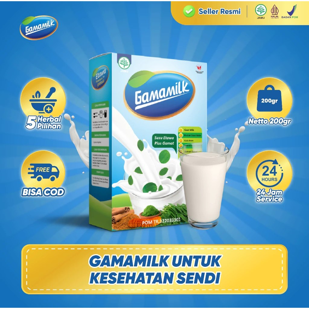 

GAMAMILK - 1 Box Susu Etawa Ekstrak Gamat dan Ekstrak Daun Kelor