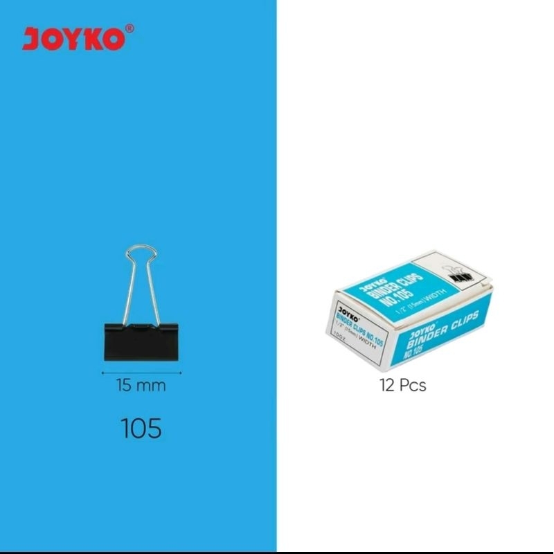 

binder clip klip penjepit kertas binder no 105 harga 1pak isi 12 kecil