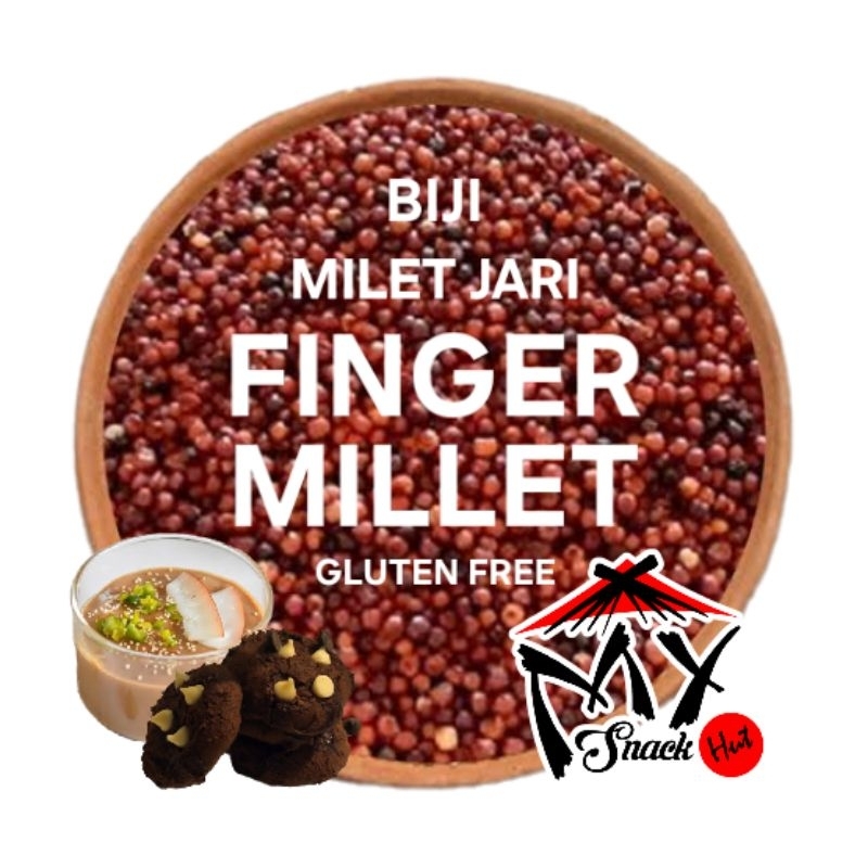 

BIJI MILET JARI 250GR ORGANIC FINGER MILLET SEED COOKIES CAKE DESSERT MANDUA TAILABON CANZI SUPERFOOD