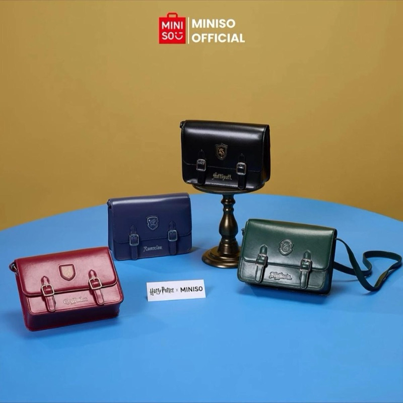 Miniso Harry Potter Preppy Style Crossbody Bag Gryffindor Slytherin Ravenclaw Hufflepuff Tas Selempa