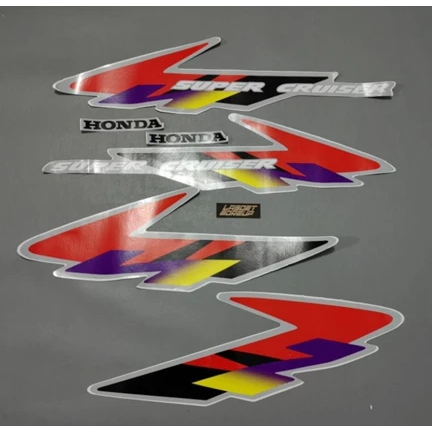 STRIPING STRIPPING STIKER STICKER HONDA TIGER 2000 1997 LAWAS HITAM SILVER