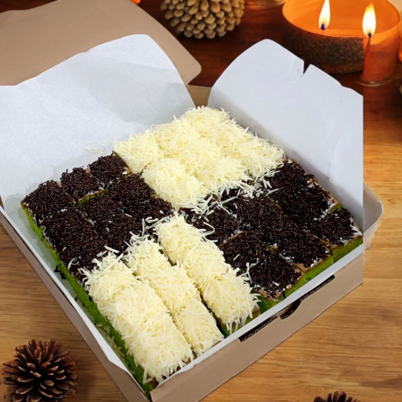 

Bianco Bolu pandan Delight mix rasa coklat dan keju