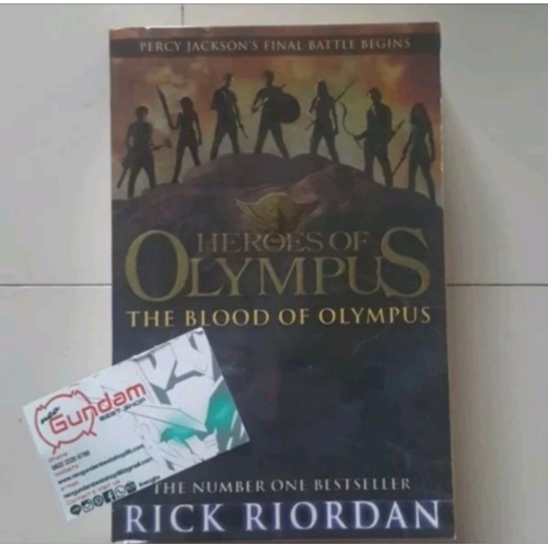 English Novel by Rick Riordan Original Heroes of Olympus The Blood of Olympus Used