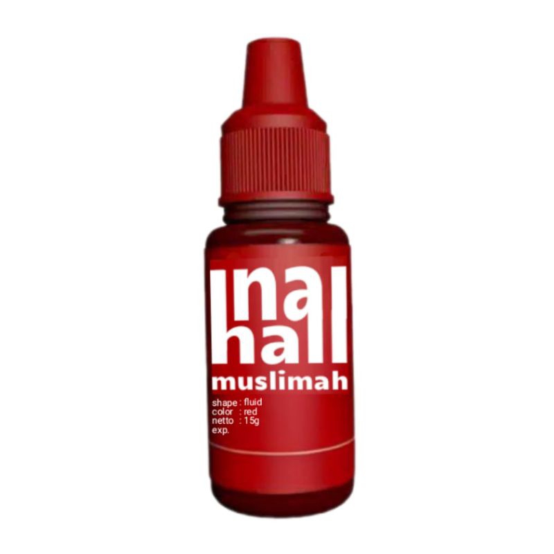 Inai Nail Muslimah (bentuk Cair) size 15 Mili - Henna Nail Kutek Kuku Pacar Pewarna Kuku Maron