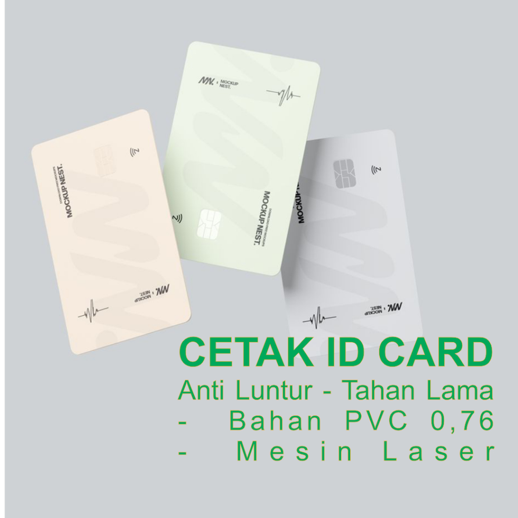 

Cetak Id card GLOSY Bahan Pvc,kartu member pake Poto dan barcode