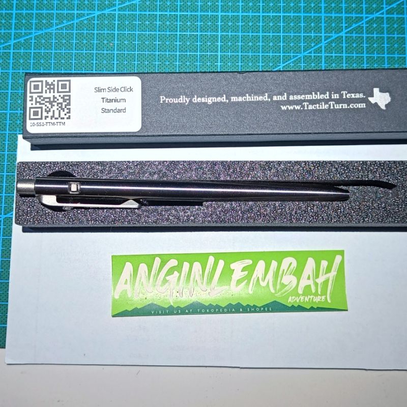

Pulpen Tactile Turn Tactileturn Slim Side Click Standard 5,8" Pulpen Ballpoint All Metal Titanium EDC Pen