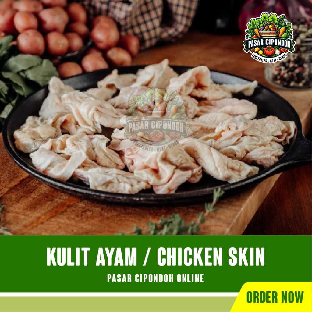 

Kulit Ayam Boiler Ayam Negeri Lemak Segar 500 gram / Chicken Skin - Pasar Cipondoh Tangerang