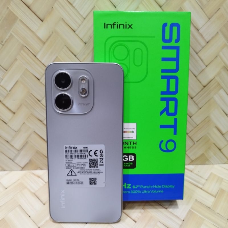 Infinix Smart 9 4/128GB Handphone Second Seken Bekas Fullset Batangan Original