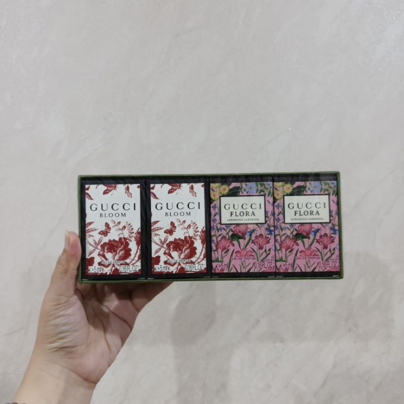 *Restock*Gucci Travel Exclusive- Gucci Bloom EDP 2x 5ml- Gucci Flora Gorgeous Gardenia EDP