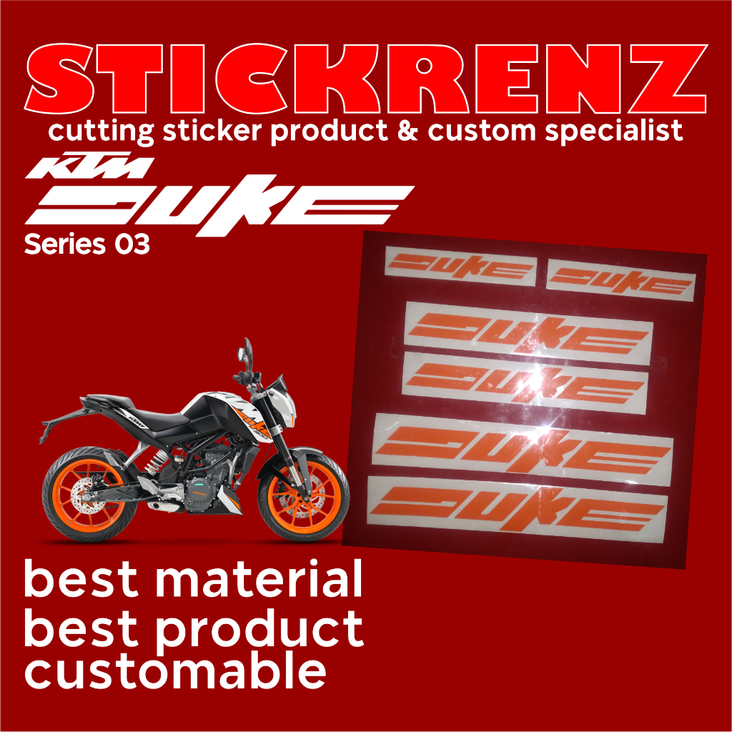 Cutting Sticker Body Motor KTM Duke 03 Custom