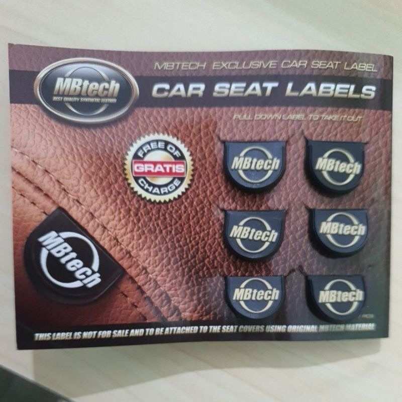 Emblem Logo MBtech/Logo Karet MBtech Original Premium, Logo Emblem Sarung Jok Motor & Mobil