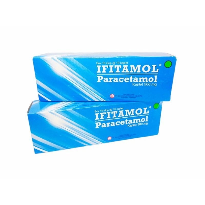 Ifitamol Faracetamol 500 MG Tablet 1 box IsI 10 Strip 100 Tablet Obat Sakit Kepala Demam Murah