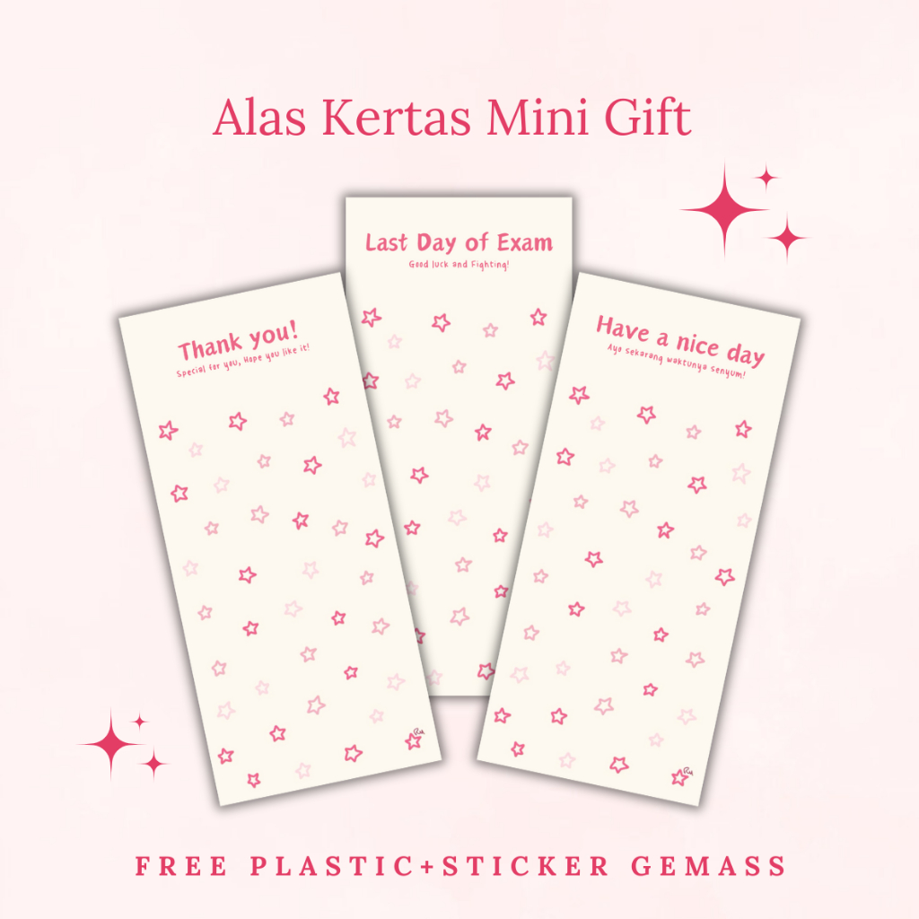 

Seri A1 | Alas Kertas Mini Gift 7x15cm - Alas kertas - Alas mini gift - Alas hampers - alas freebies