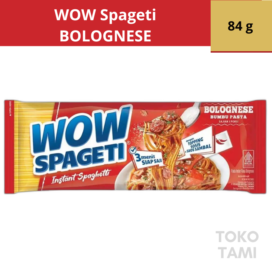 

Wow Spageti Instant Spaghetti Meaty Bolognese 84G