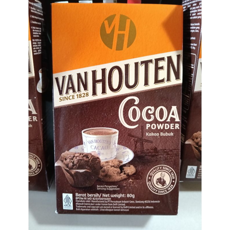 

Coklat cokelat kakao bubuk Van Houten cocoa powder asli original 80 gr