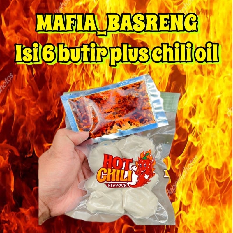 

Basreng pedas isi 6 basreng mentah plus chili oil